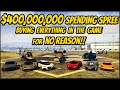 Spending $400,000,000 in GTA 5 Online AGAIN for No Reason (December 2020) | GTA Spending Spree