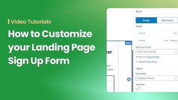 How to Customize your Landing Page Sign Up Form