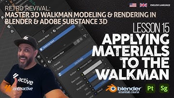 Lesson 15: Applying Materials to the Walkman – Walkman 3D Course (Blender & Substance)