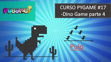Como fazer jogos em Python! Curso Pygame #17 - Dino Game parte 4 | Pulo