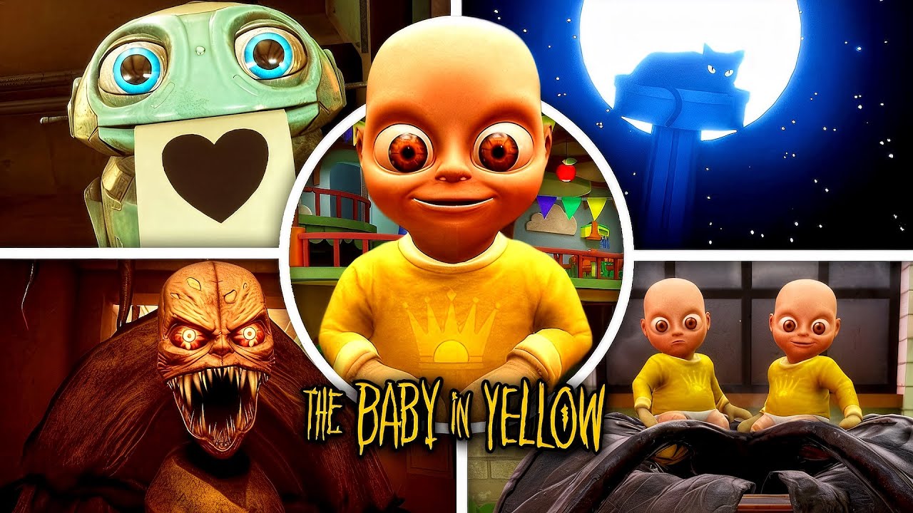 The Baby in Yellow: Crown Childcare - Full GAME (1-4 Chapters) & ALL Endings (Showcase)