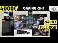 Montage pc 4000 gaming q240hz  aquarium rgb  ecran aio 