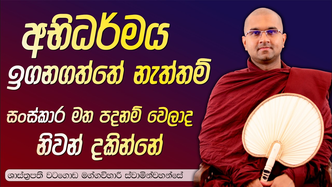 අභිධර්මය ඉගනගත්තේ නැත්තම් සංස්කාර මත පදනම් වෙලාද නිවන් දකින්නේ | වටගොඩ මග්ගවිහාරී ස්වාමින්වහන්සේ