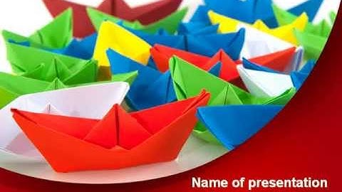 Paper Ships PowerPoint Template by PoweredTemplate.com