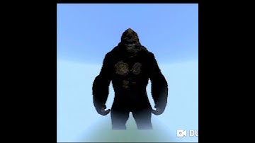 king kong pixel art in minecraft! #short #minecraft #godzillavskong