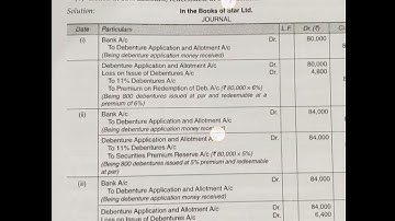 Issue of Debenture on point view of Redemption