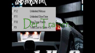 Need For Speed Undercover Trainer + Savegame Editor + German Patch + No intro + Secret Codes