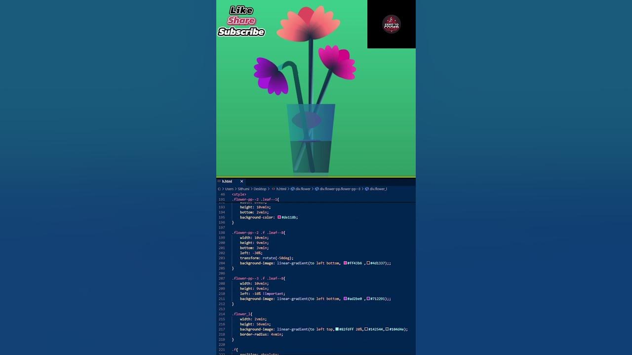 🚀 How to Create an Animated Flower Using HTML & CSS 🌸 | Beginner Web ...