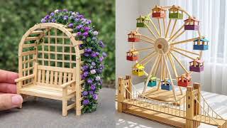 Decoration ideas with ice cream sticks| mini decoration piece| home decoration ideas  screenshot 3