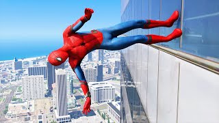 GTA 5 Spiderman Epic Jumps #58 - Spider-Man Stunts &amp; Gameplay Fails