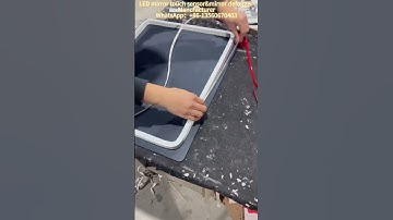how to build a vanity mirror at home with LED light and touch switch.  #manufacturer #diy #mirror