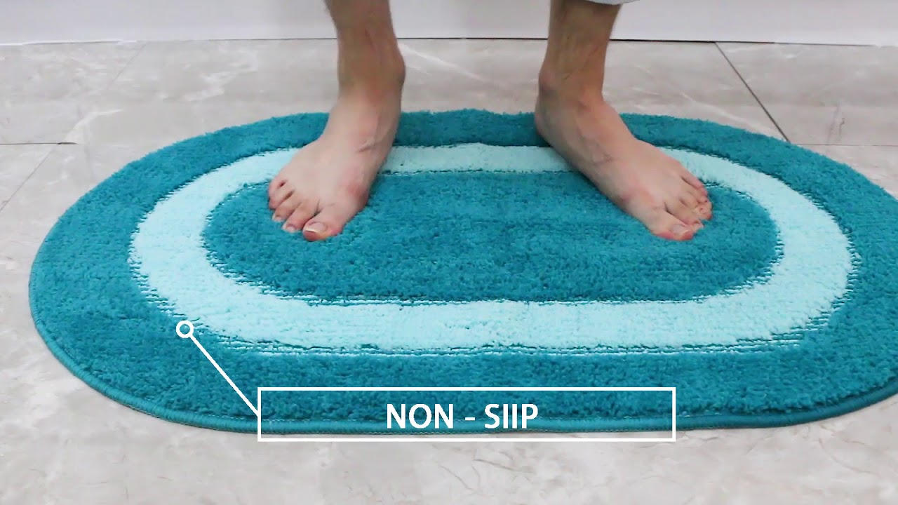 Bath Rug Set Non Slip Machine Washable and Strong Absorbent Soft Bath Mat for Bathroom