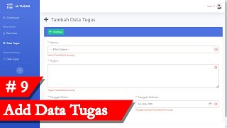 Tutorial Laravel 11 Part 9 - Cara Buat Aplikasi Manajemen Tugas - Add Data Tugas