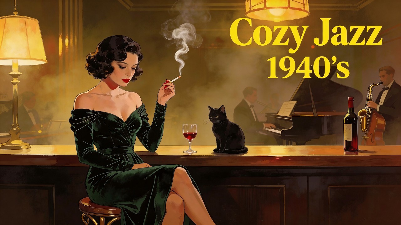 Cozy 1940s Jazz ♫ Gentle Healing Melodies / 3+ Hours Emotional Relaxation | Vintage Lounge
