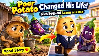 Information Poor Potato Changed His Life! 🥔😢 | Rich Eggplant Learns a Lesson | Emotional Cartoon Story Update