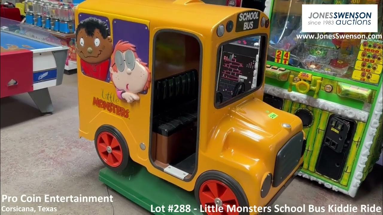 Lot 288 Little Monsters School Bus Kiddie Ride YouTube