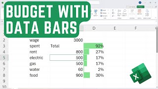 Visualise Your Budget in Excel Using Data Bars