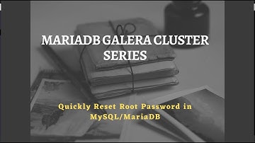 Quickly change MariaDB/MySQL root Password