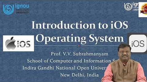 FB live Introduction to iOS Operating System | PGDCA Students, MCS-203 | Prof. V.V.Subrahmanyam