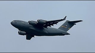 C-17 Takeoff Flybys Landing First State Airshow Dover AFB May-18-2024