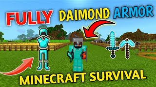 Full Daimond armor in minecraft Survival ! Full Daimond armor craft in minecraft !