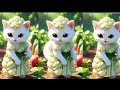 Cute Cat Dance Journey in Fruit &amp; Veggie World |Vegetable Fashion Cat Video|#vegetabledresscat