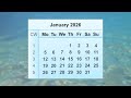 January 2026 Calendar