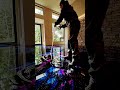 From Pitch Black To A Cosmic Galaxy Floor!galaxy epoxy floor, cosmic floor #usa #shorts
