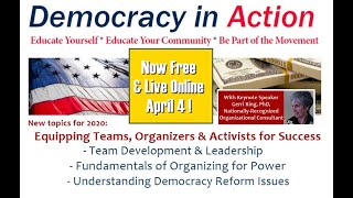2020 Democracy in Action Workshop - Untangling Gerrymandering and Redistricting