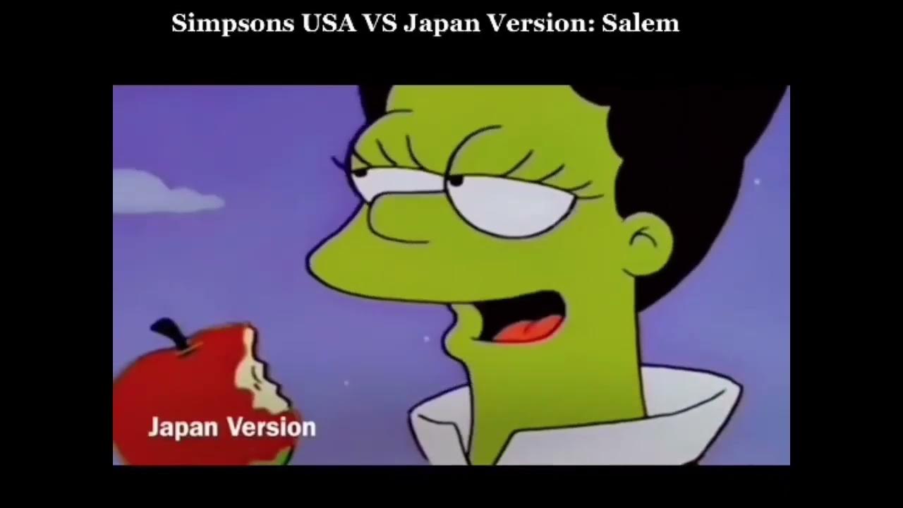 The Simpsons Salem Original VS Japan Version YouTube