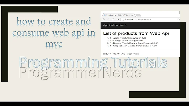 Create Web Api and Consume it with mvc application
