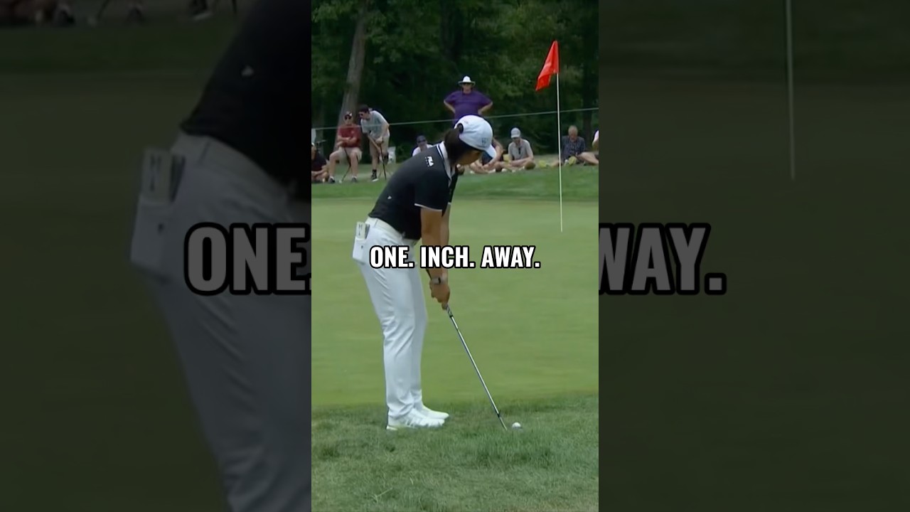 Ronni Yon was this 🤏 close to securing a two shot lead
