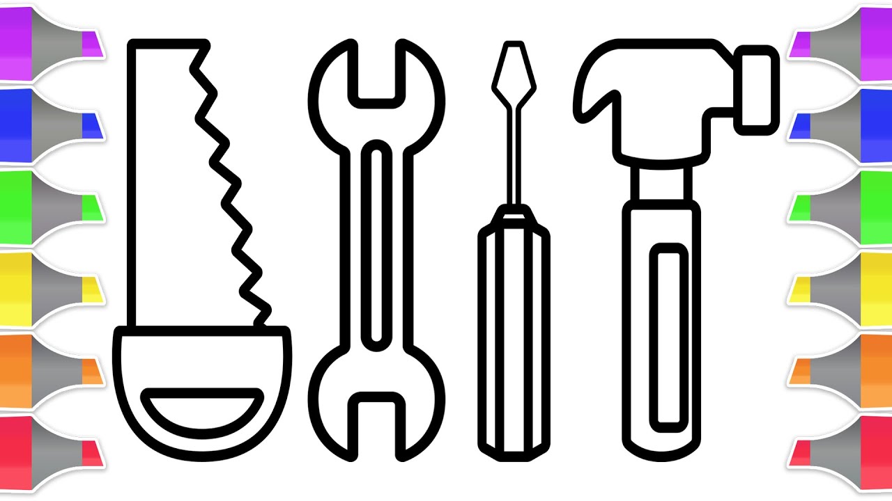 How to Draw TOOLS for Kids! Easy Handyman Tools Drawings