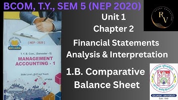 Bcom TY Sem 5 Management Accounting 1 / Financial Statement Analysis & Interpretation / NEP 2020/ GU