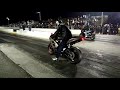 Motorcycle drag racing.When plans don't go as planned.