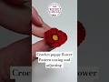 Crochet poppy flower in few steps only! #shorts How I adjusted my own pattern to make a poppy