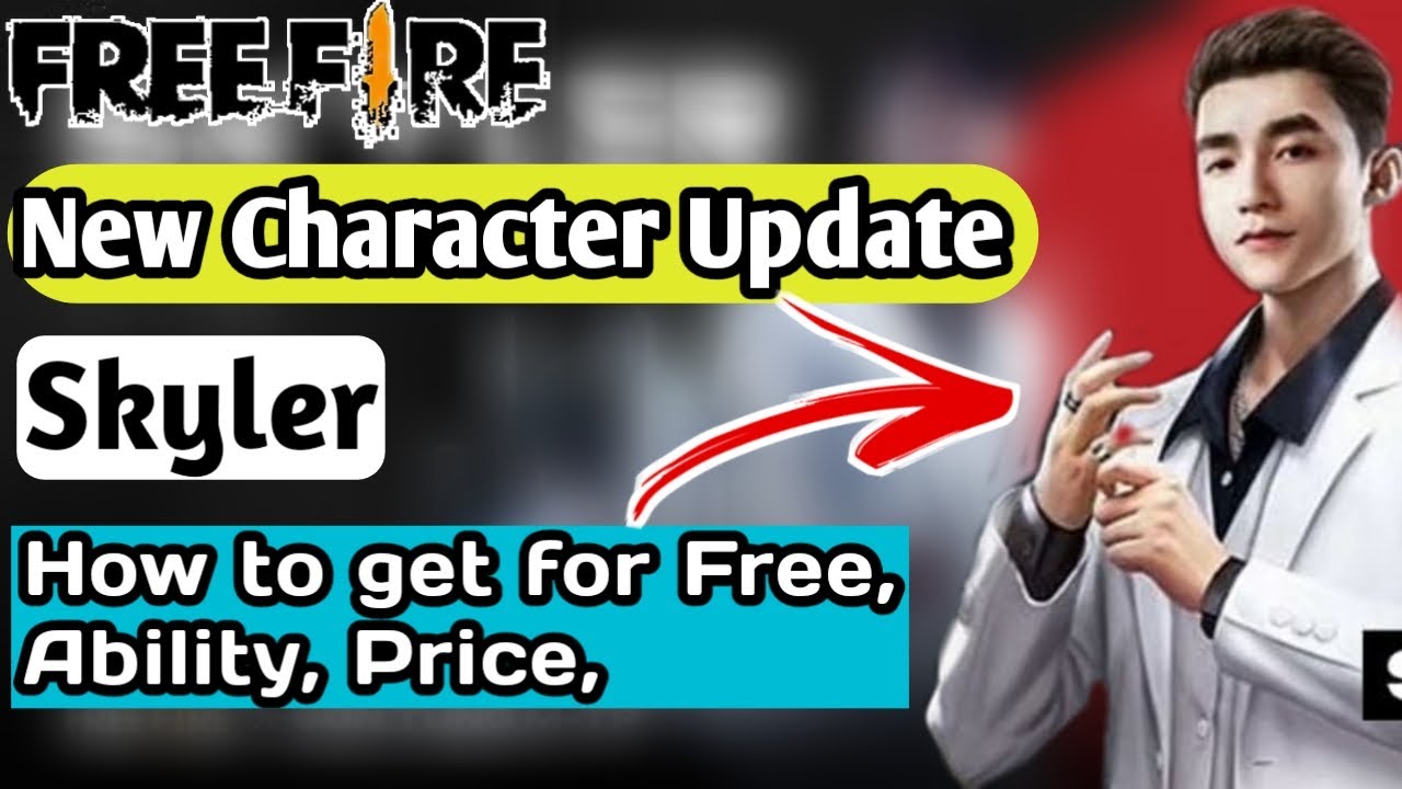 Free Fire New Character Skyler Update | Skyler Ability, Price, How to get for free | OB26 New Update