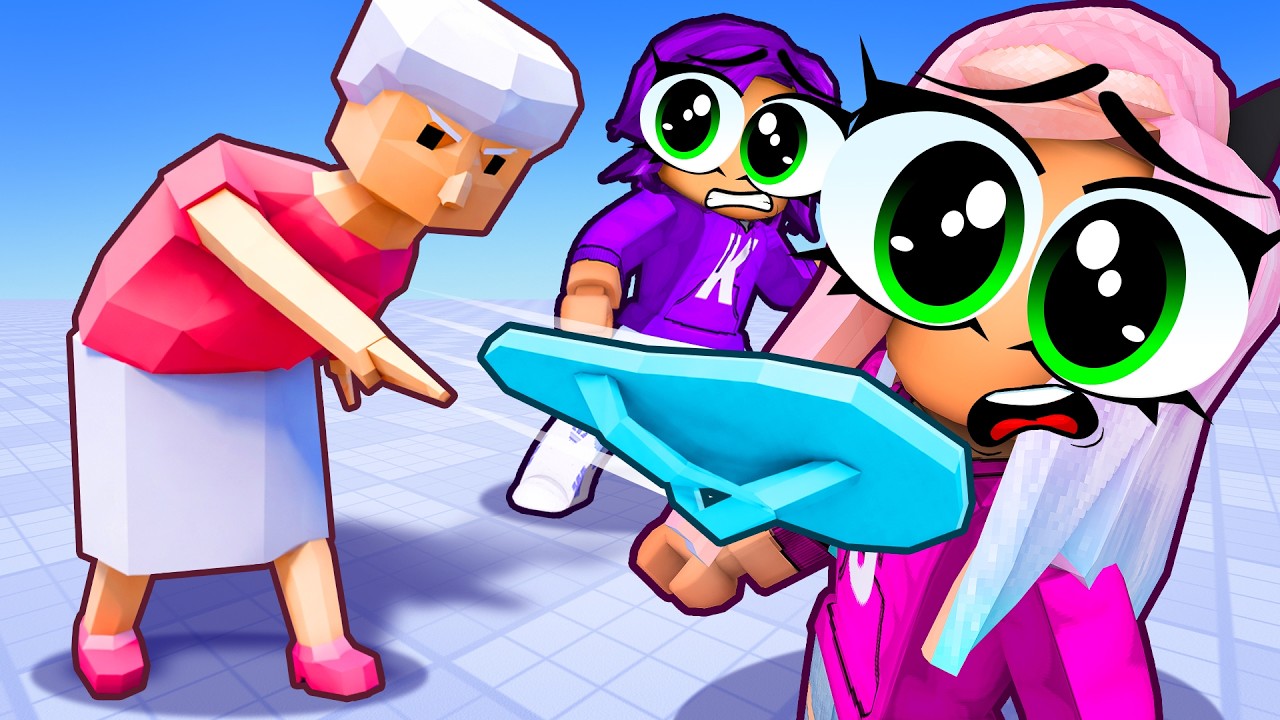 Сможем ли мы увернуться от шлепанцев бабушки?! | Roblox