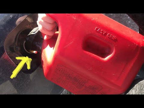 filling a “modern car” with a GAS CAN… (harder than you think??) running out of gas￼