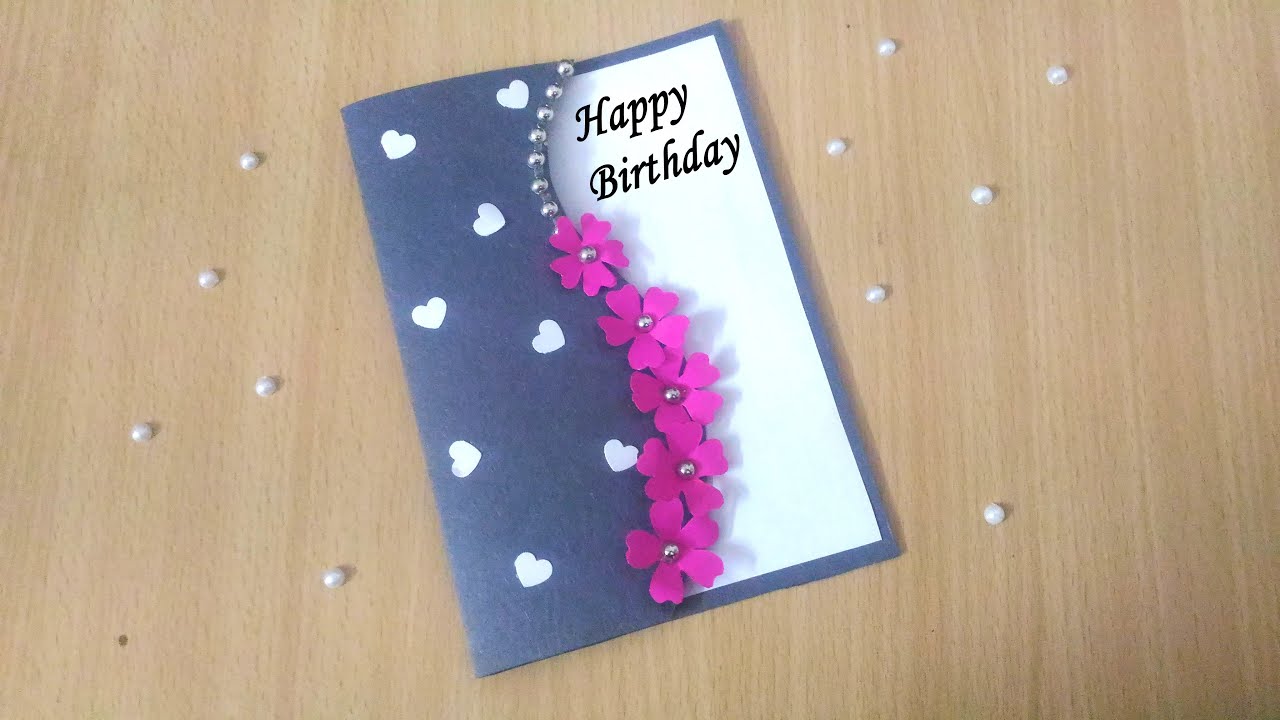 Simple Birthday Greeting Card | Handmade Greeting Card| How to make an ...