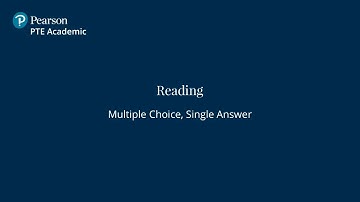 PTE Academic | Reading | Multiple Choice, Single Answer