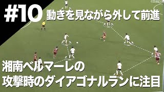 【見るとサッカーが上手くなる！】湘南ベルマーレ ダイアゴナルランを生かす攻撃