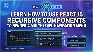 شرح React.js Recursive Components: عمل Multi-level Navigation Menu