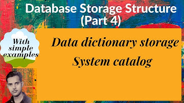[DB40] Data dictionary storage, Data dictionary, system catalog