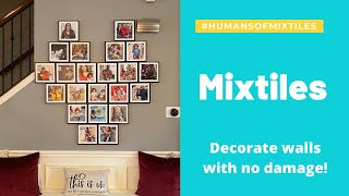 MIXTILES | Decorate Walls With No Damage | Heart Photo Collage Details