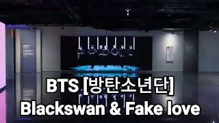 Never seen before BTS 'Blackswan'+jimin solo 'fake love' performance (HYBE insight museum)