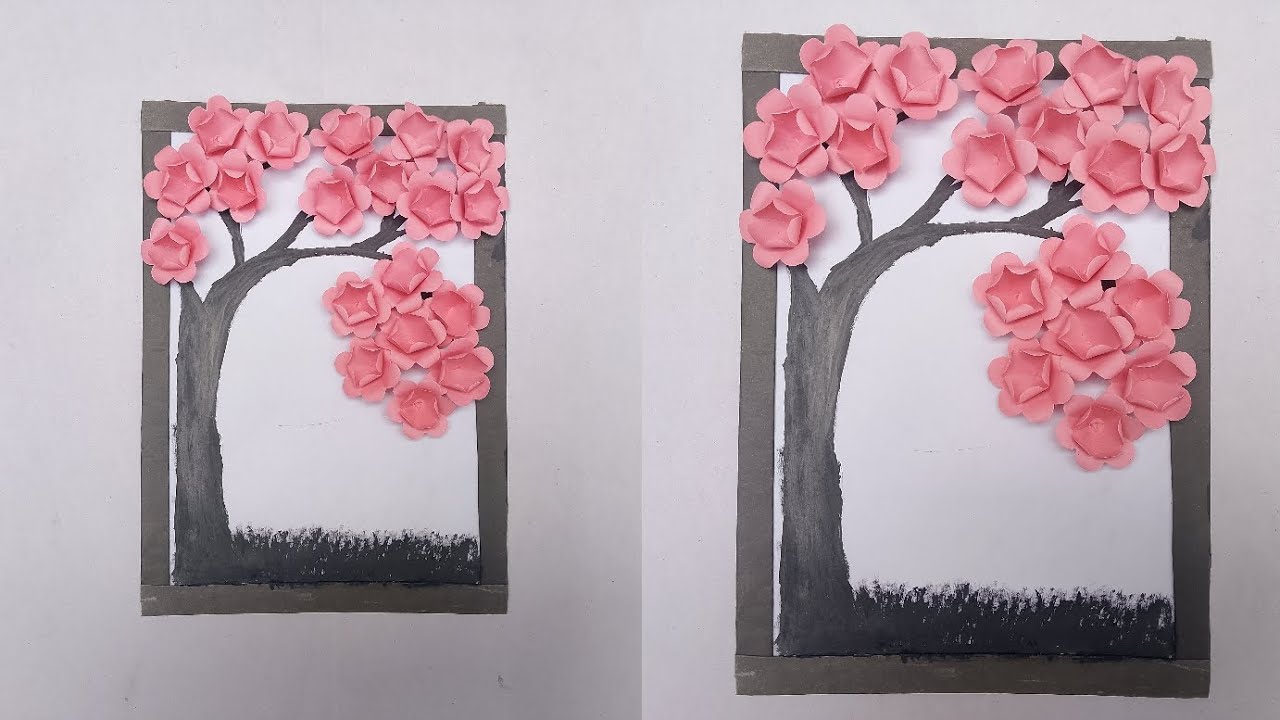 Easy paper beautiful flower wall hanging making।।Home decor।। wall decor ideas..... 