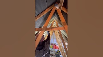 Installing new rafters and removing truss braces… #how #howto #diy #construction #home #shorts