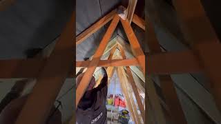 Installing new rafters and removing truss braces… #how #howto #diy #construction #home #shorts