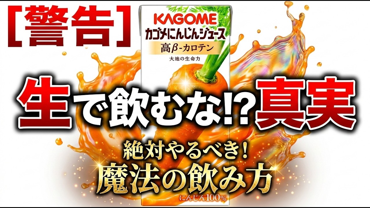 【警告】にんじんジュースは生で飲むな!? カゴメ「高β-カロテン」の真実と、絶対やるべき